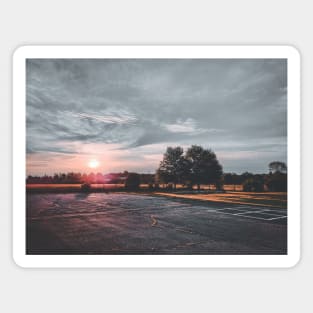 Photography of School Yard with Stunning Sky and Sunset V4 Magnet